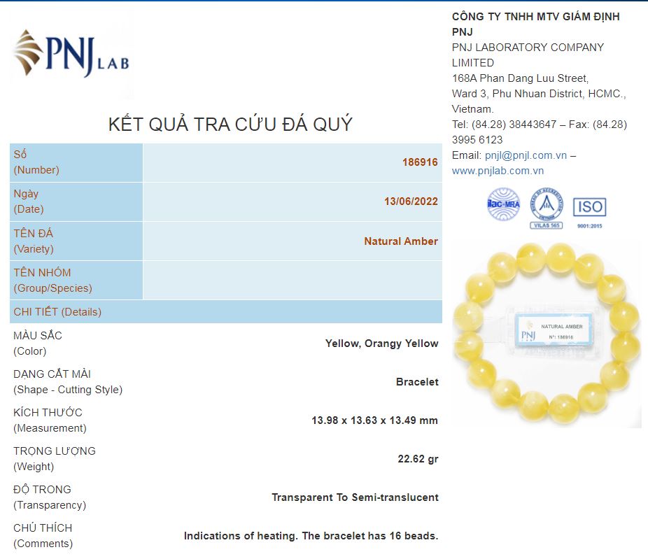 Vòng Hổ Phách Baltic vàng vân sữa 13mm