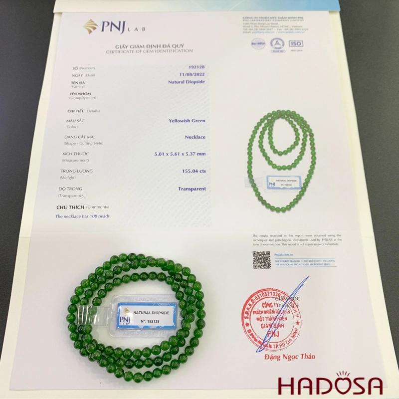 Giấy chứng nhận chất lượng đá của Hadosa