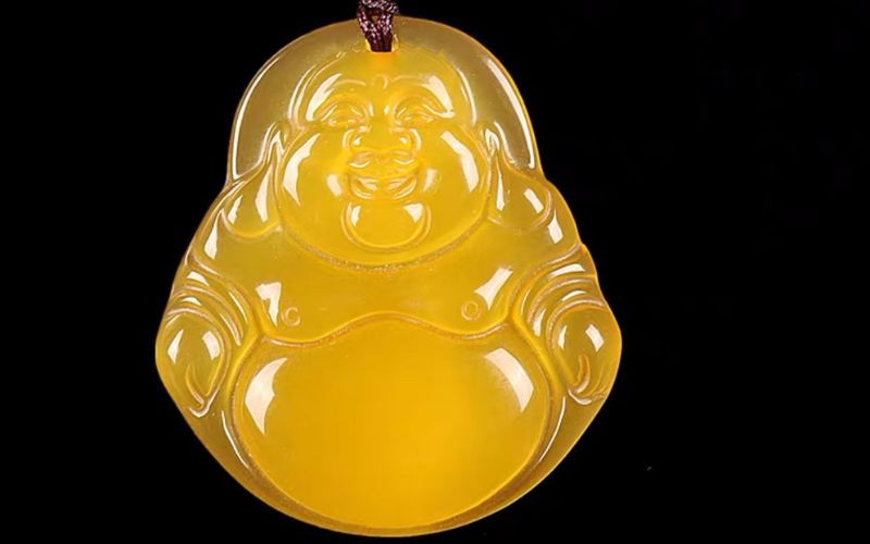 Mặt phật mã não vàng tạo cảm giác cân bằng cảm xúc và tinh thần
