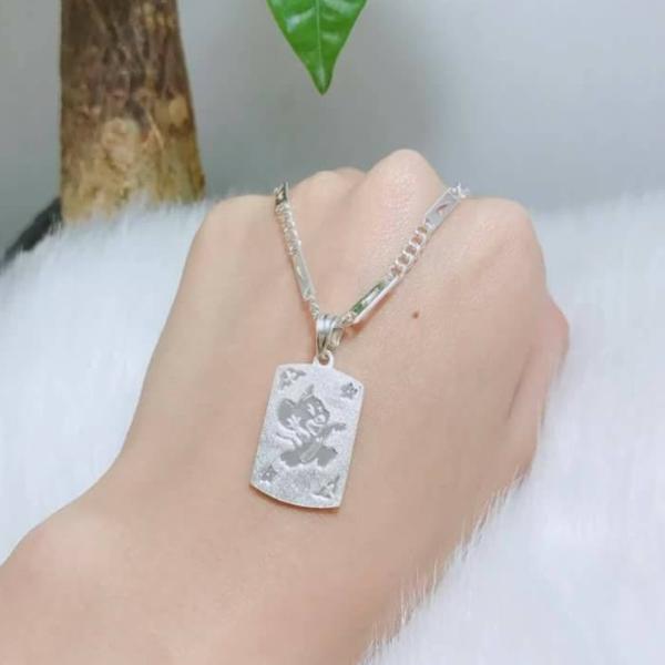 Dây chuyền bạc hình 12 con giáp cho bé trai