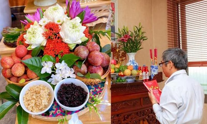 Bàn thờ cúng tết Đoan Ngọ cần được dọn dẹp sạch sẽ bày biện đầy đủ các lễ vật