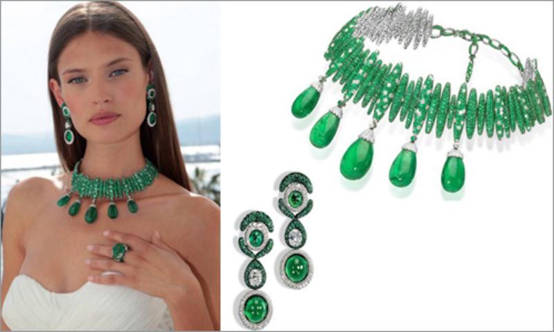 Ngọc lục bảo được chế tác thành trang sức cao cấp