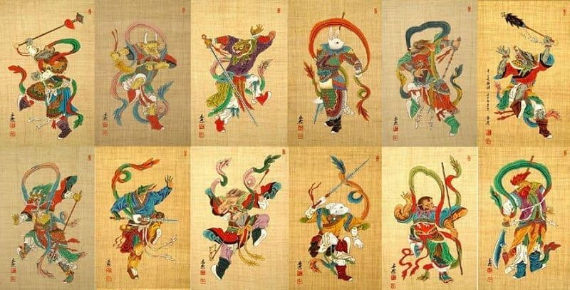 12 năm có 12 vị quan tương ứng với từng con giáp