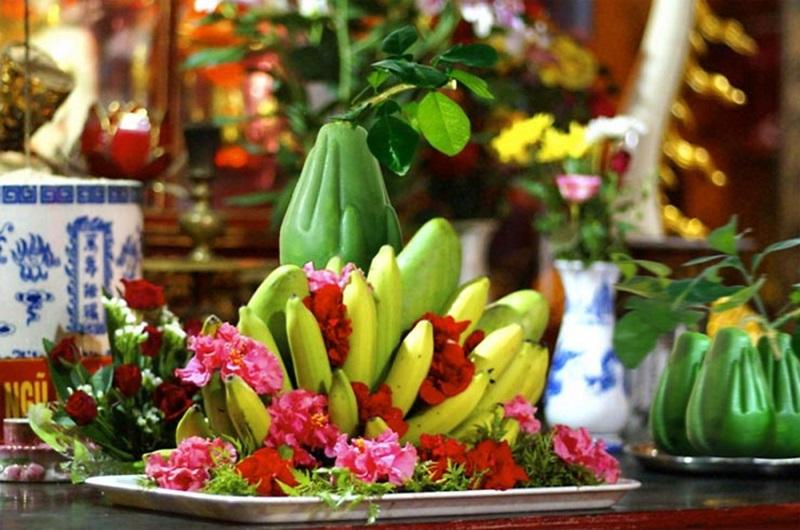 Mâm cúng chay vào tết Nguyên Tiêu