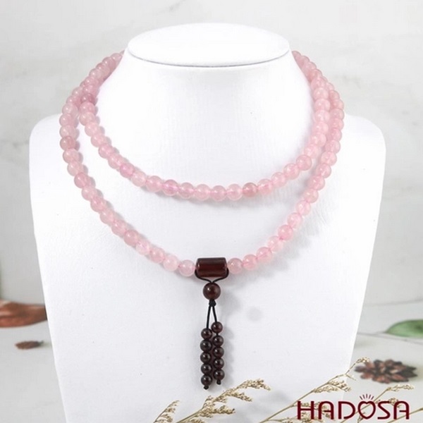 Thạch Anh Hồng + Đá Garnet tự nhiên tại HADOSA