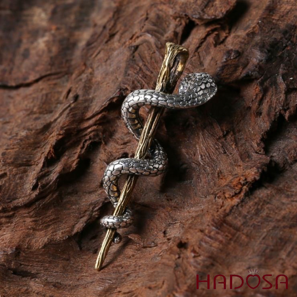 Mặt dây chuyền con Rắn bạc Thái cao cấp