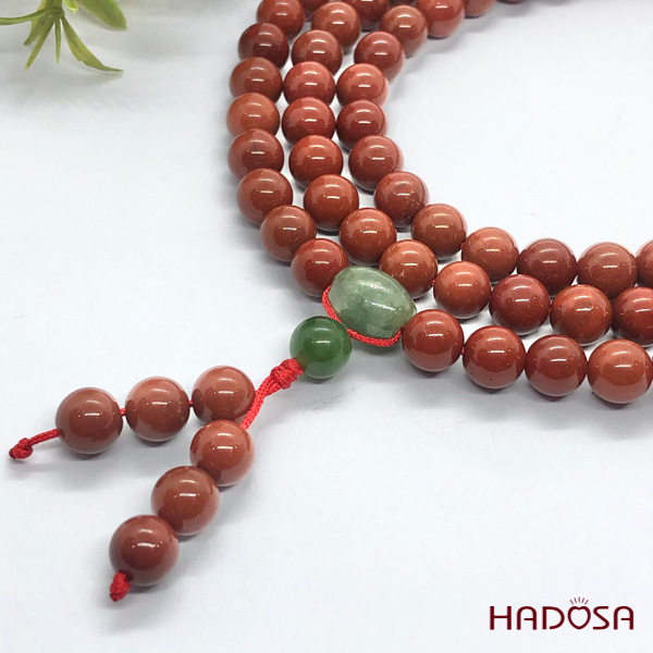 Chuỗi 108 hạt Ngọc Bích đỏ Jasper 8mm