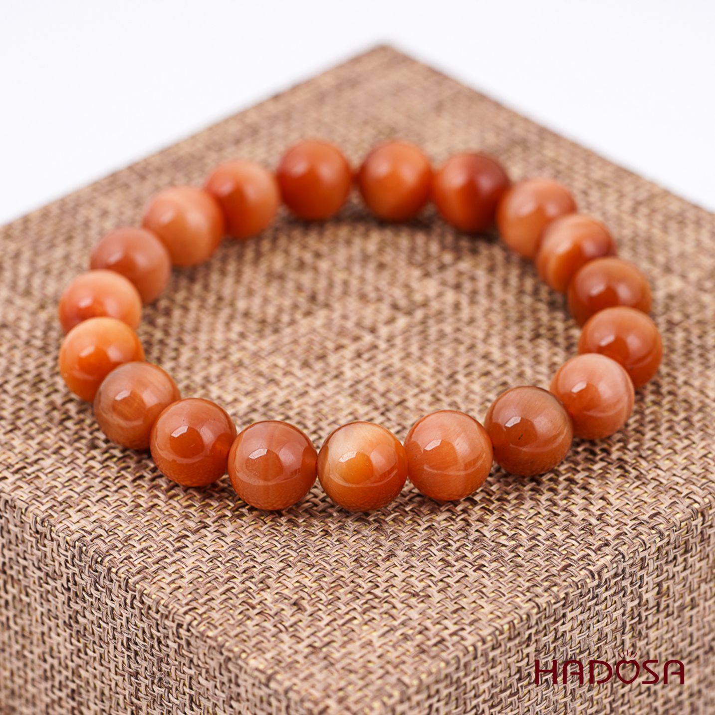 Vòng đá Mắt Hổ nâu đỏ 10mm đặc biệt cao cấp chuẩn 6A