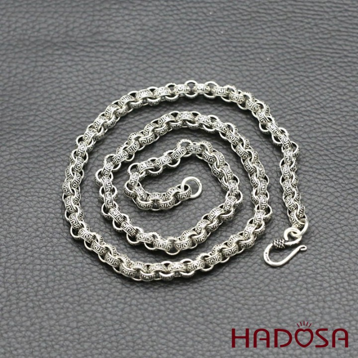Dây chuyền nam bạc Thái mắt xích