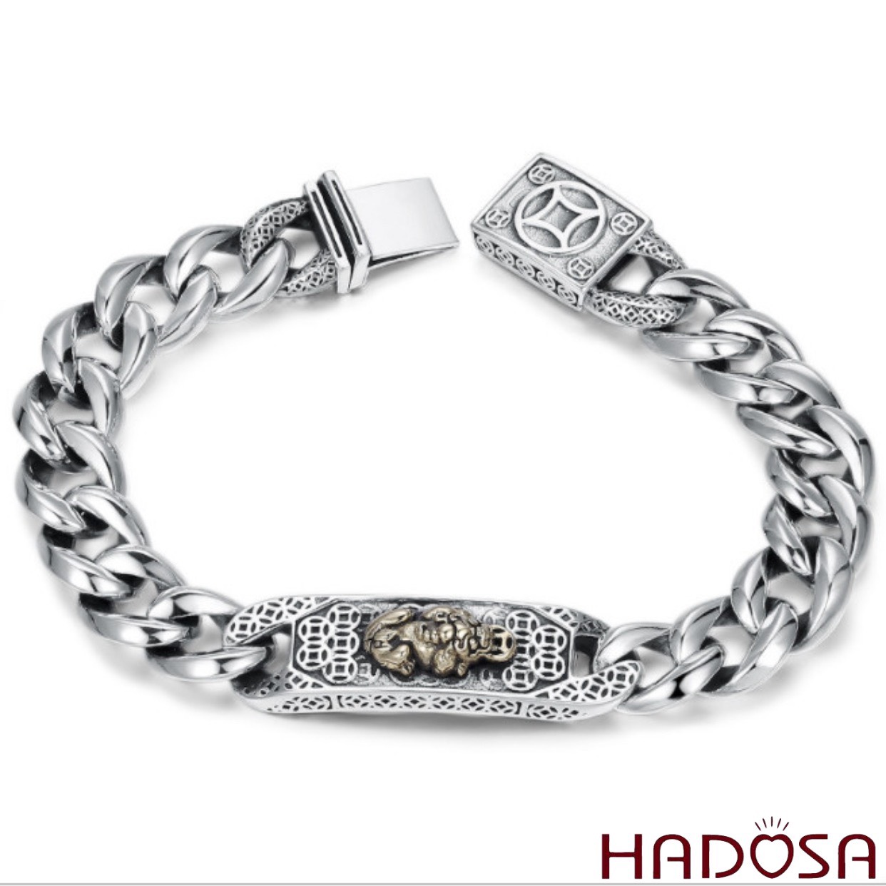 Vòng tay nam bằng bạc Tỳ Hưu