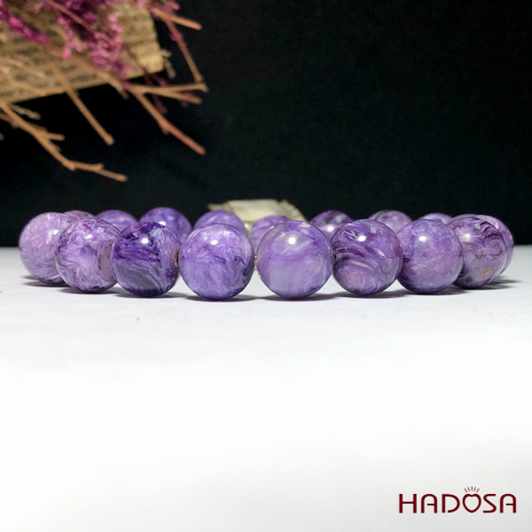 Vòng đá Mắt Rồng Charoite 10mm cao cấp chuẩn 5A