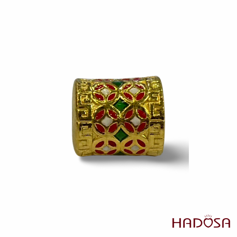 Charm lu thống kim tiền 11x10mm vàng 24K 3p75