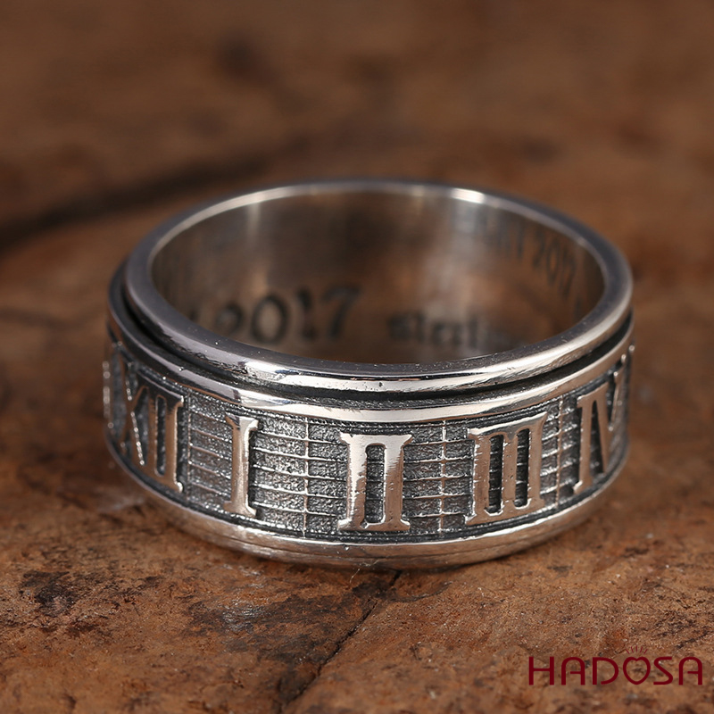 Nhẫn nam bạc Thái La Mã