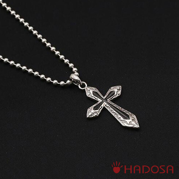 Mặt dây chuyền bạc Thái Thánh Giá 40x25mm