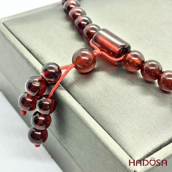 Vòng tay 108 hạt đá Garnet Ngọc Hồng Lựu 7mm