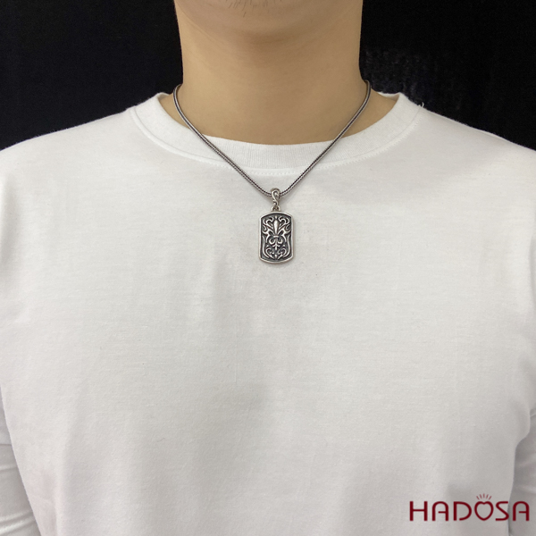 Mặt dây chuyền bạc thái nam 47*20mm