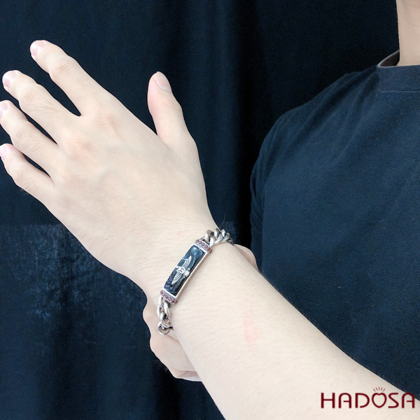 lắc tay nam bạc Đại Bàng 20cmx9mm