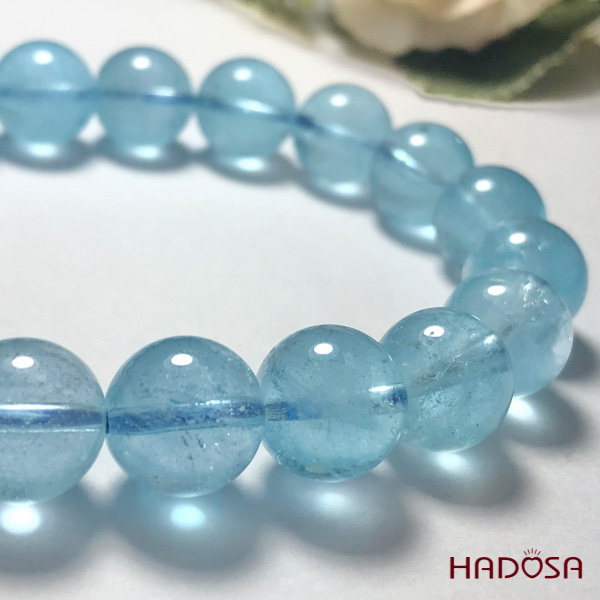 Vòng đá Topaz xanh 11mm chuẩn 5(A-)