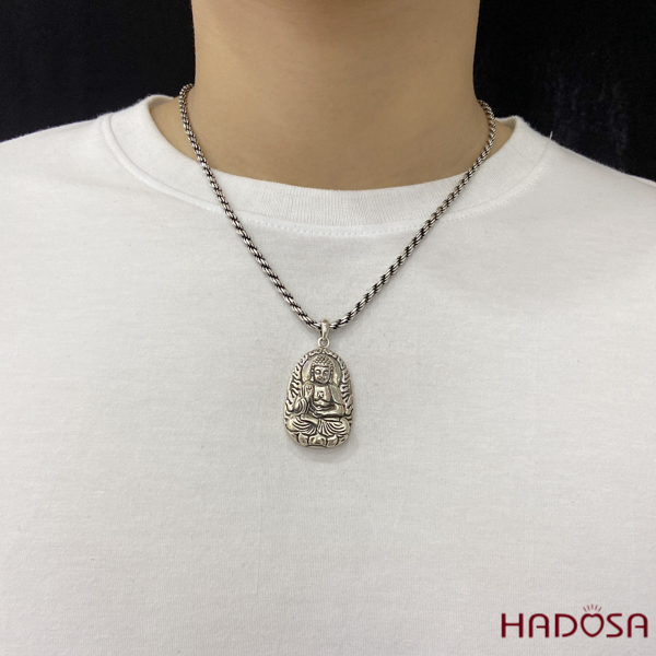 Mặt dây chuyền bạc Thái Phật bản mệnh Adida
