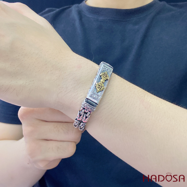 Lắc tay bạc nam chuỳ Kim Cang