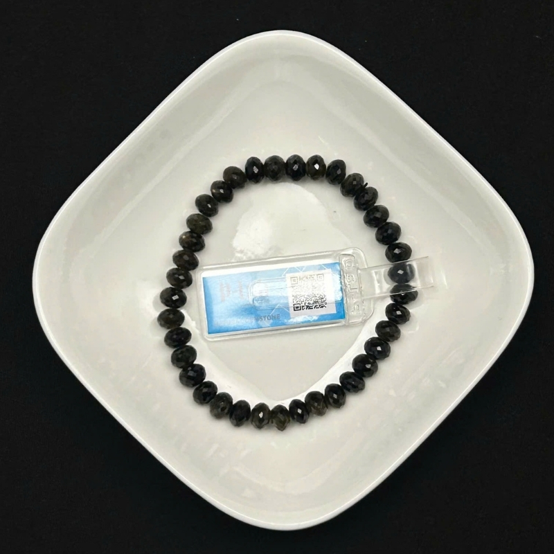 Vòng đá Sapphire mài giác 7mm cao cấp