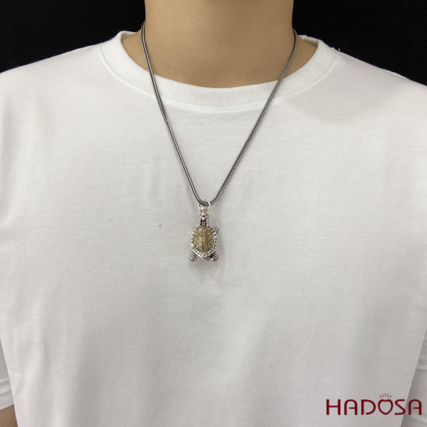 Mặt dây chuyền Long Quy bạc Thái