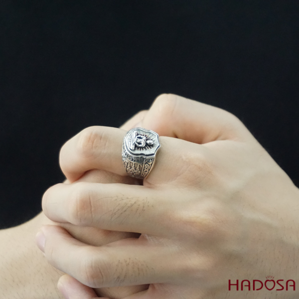 Nhẫn Phật tổ bạc Thái