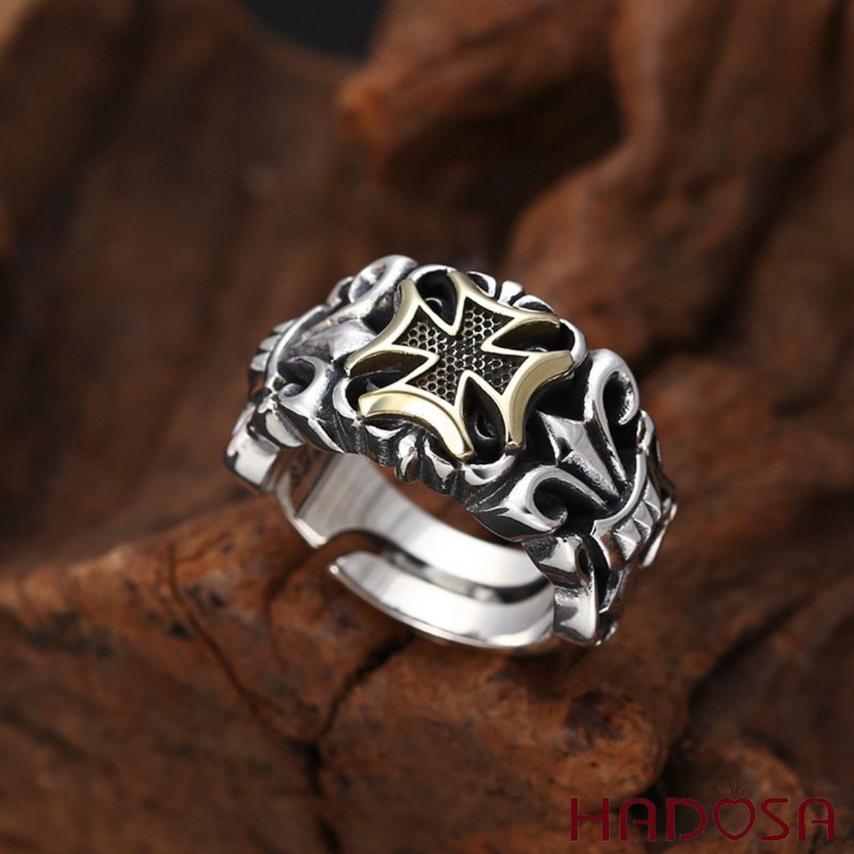 Nhẫn bạc Nam bạc Thái chorm heart