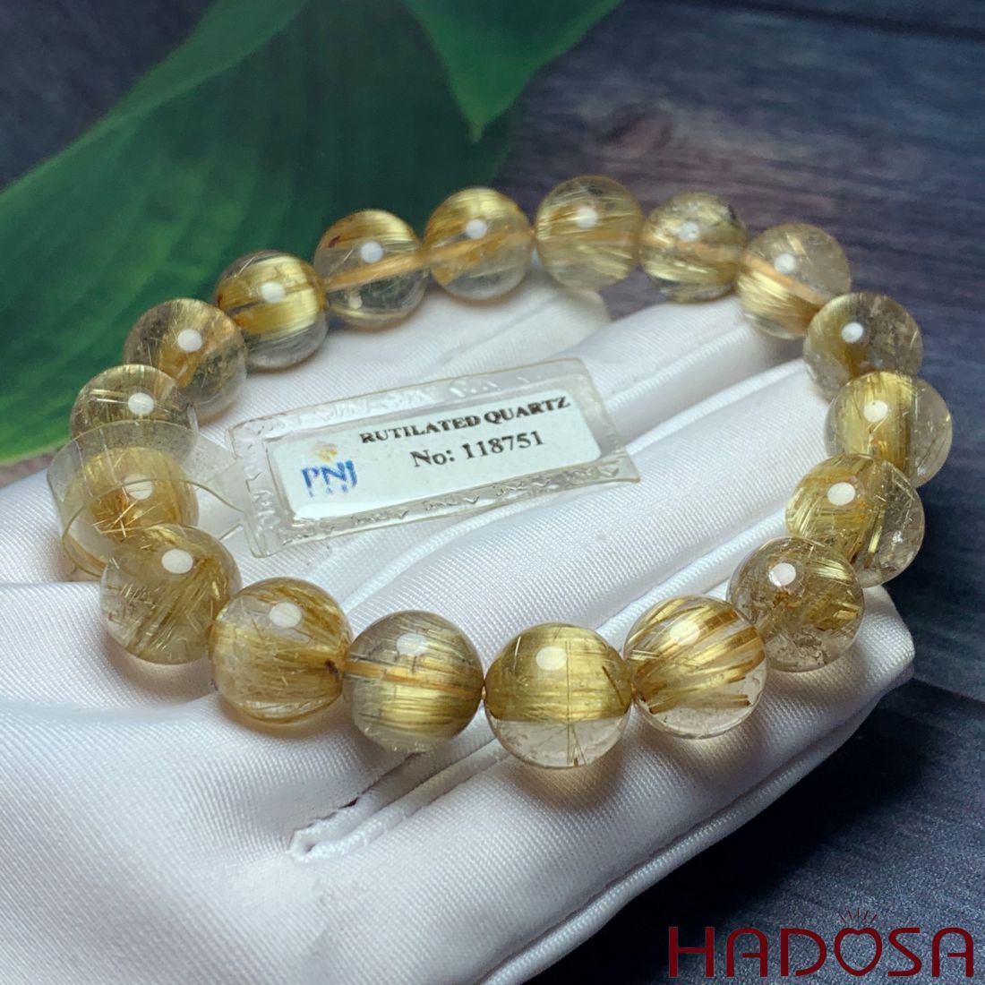 Vòng Thạch anh tóc vàng 11mm 7A