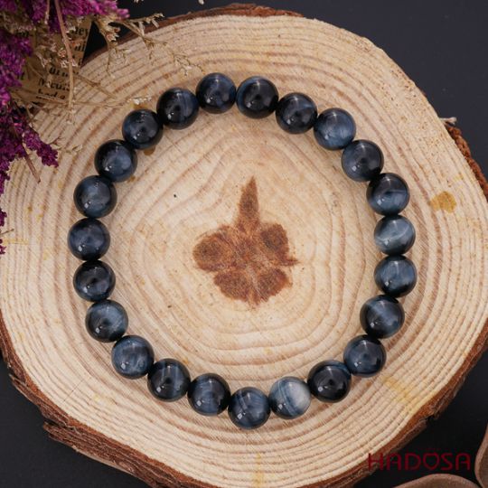 Vòng thạch anh mắt chim ưng 08mm đặc biệt cao cấp 6A