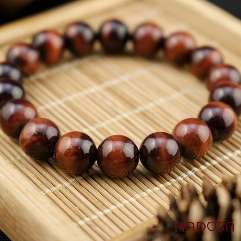 Vòng đá Mắt Hổ nâu đỏ 10mm chuẩn 5A