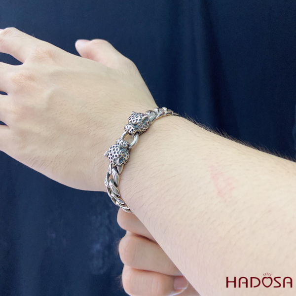 Lắc tay bạc nam đầu Cọp