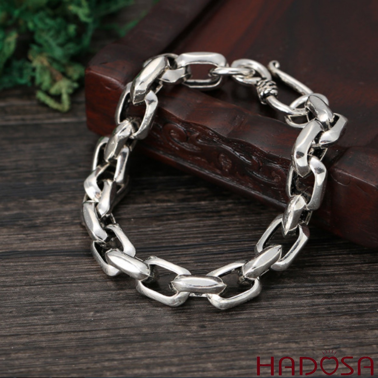 Lắc tay bạc nam mắt xích cao cấp