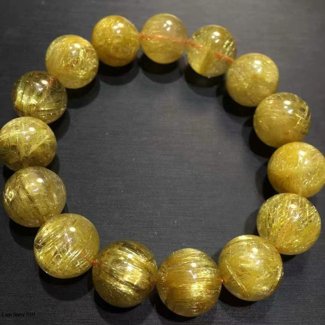 Thạch anh tóc vàng Vip 14.5mm cao cấp chuẩn 8A