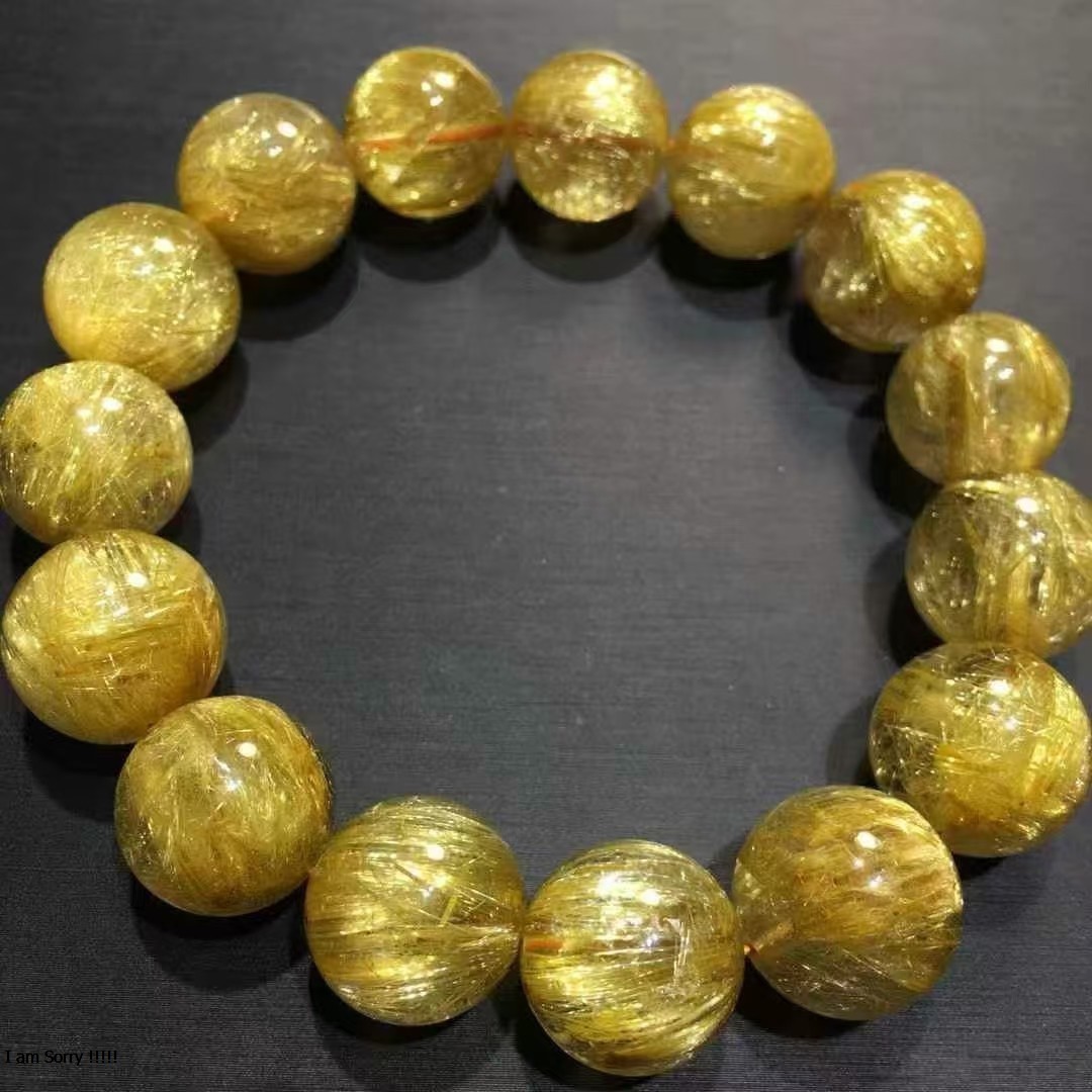 Thạch anh tóc vàng Vip 15mm cao cấp chuẩn 9A
