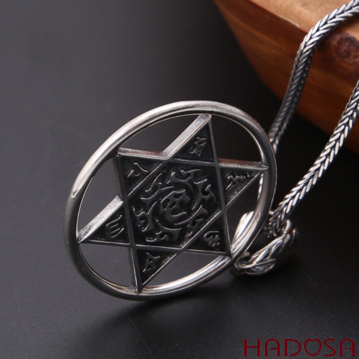 Mặt bạc dây chuyền nam 31mm