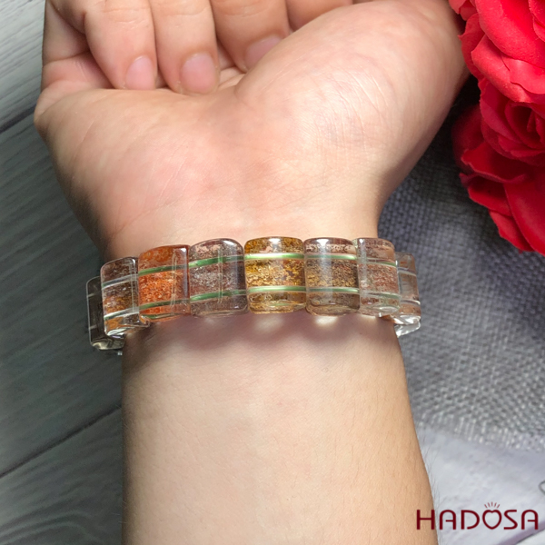 Vòng bản thạch anh ưu linh hoa 11x14mm