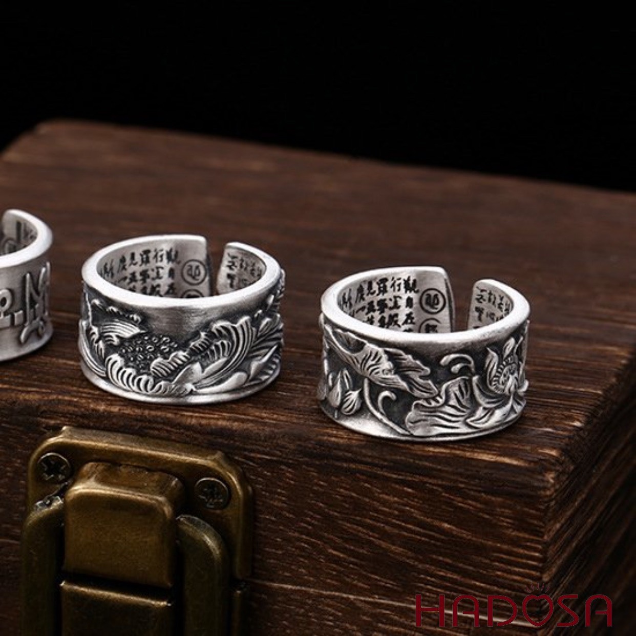 Nhẫn bạc Thái Hoa Mẫu Đơn