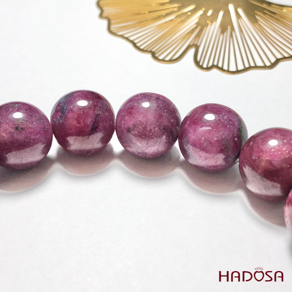 Vòng Ruby Nam Phi cao cấp hồng đậm 12mm