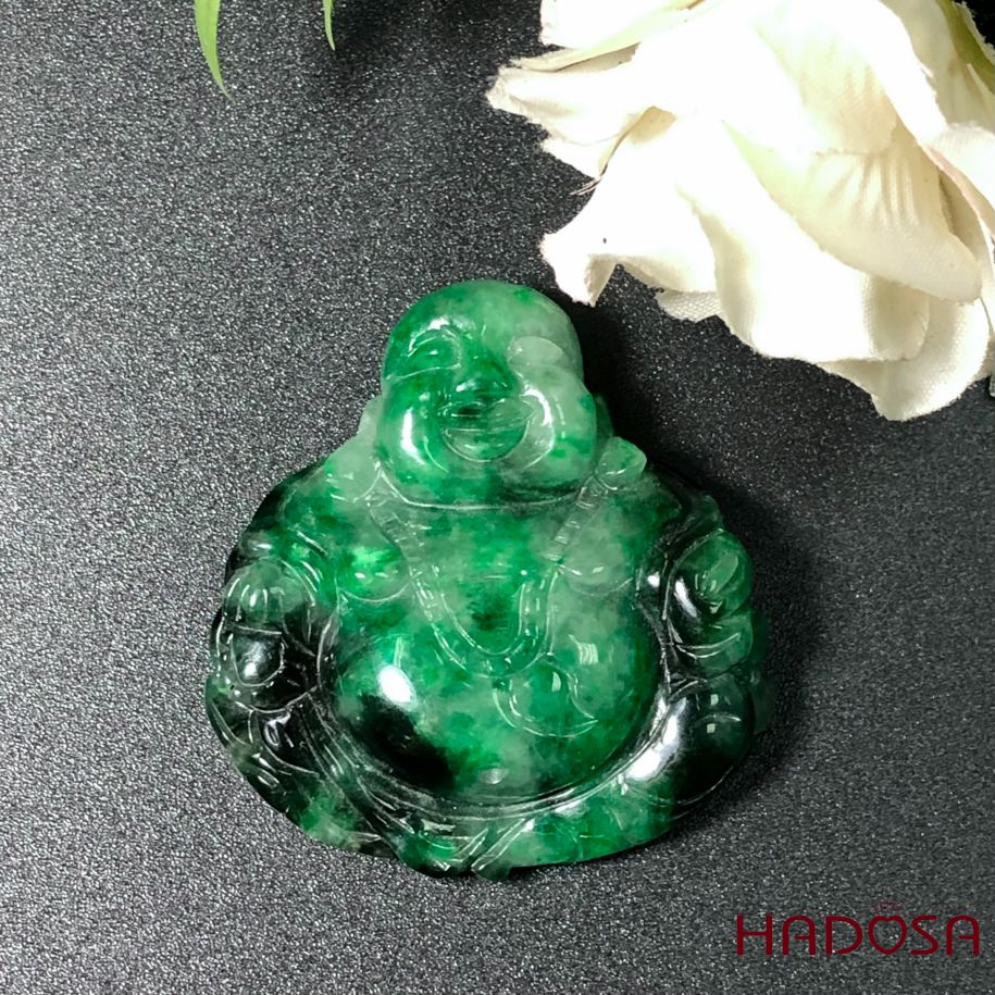 Mặt Phật Di lạc Cẩm Thạch Phỉ thúy cao cấp