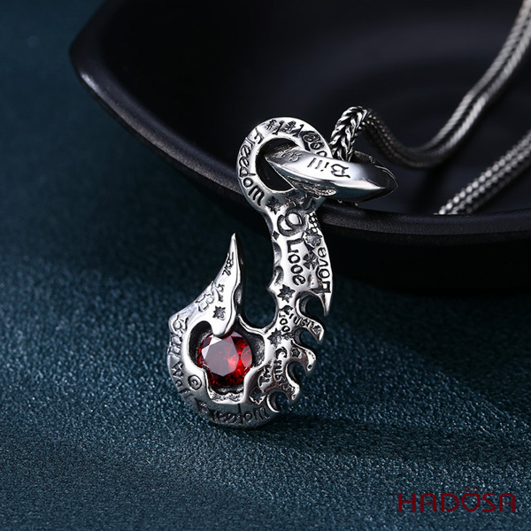 Mặt dây chuyền bạc đẹp 47*19mm