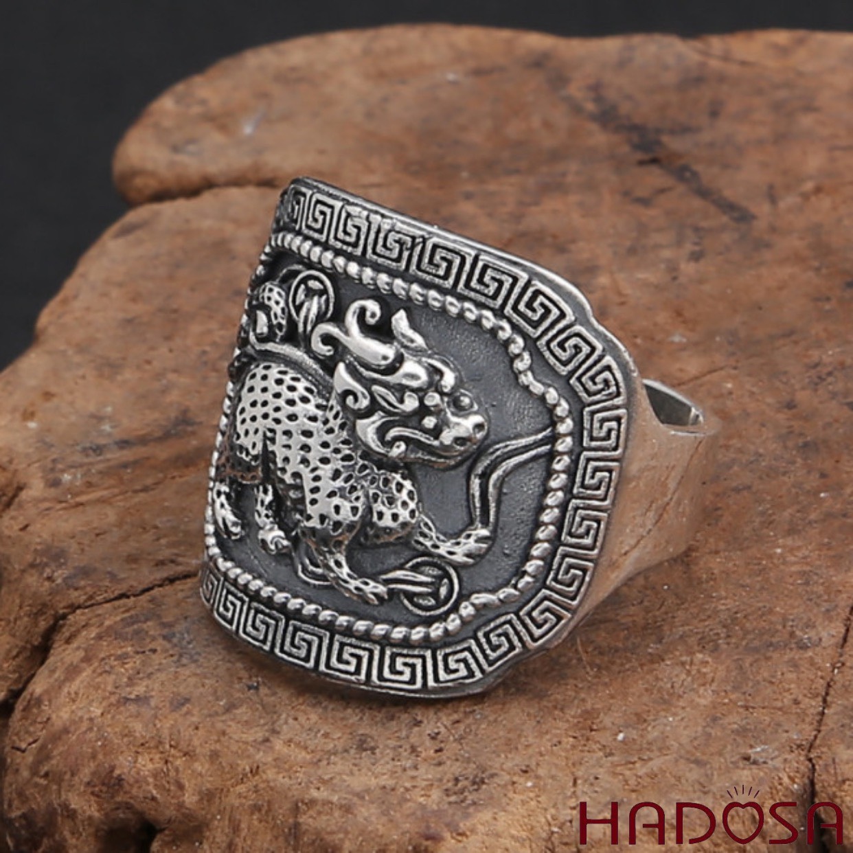 Nhẫn bạc thái nam Kỳ Lân