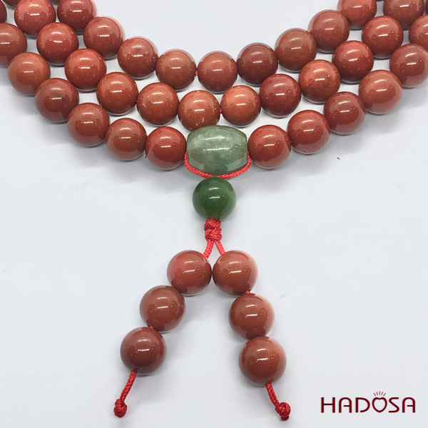 Chuỗi 108 hạt Ngọc Bích đỏ Jasper 8mm