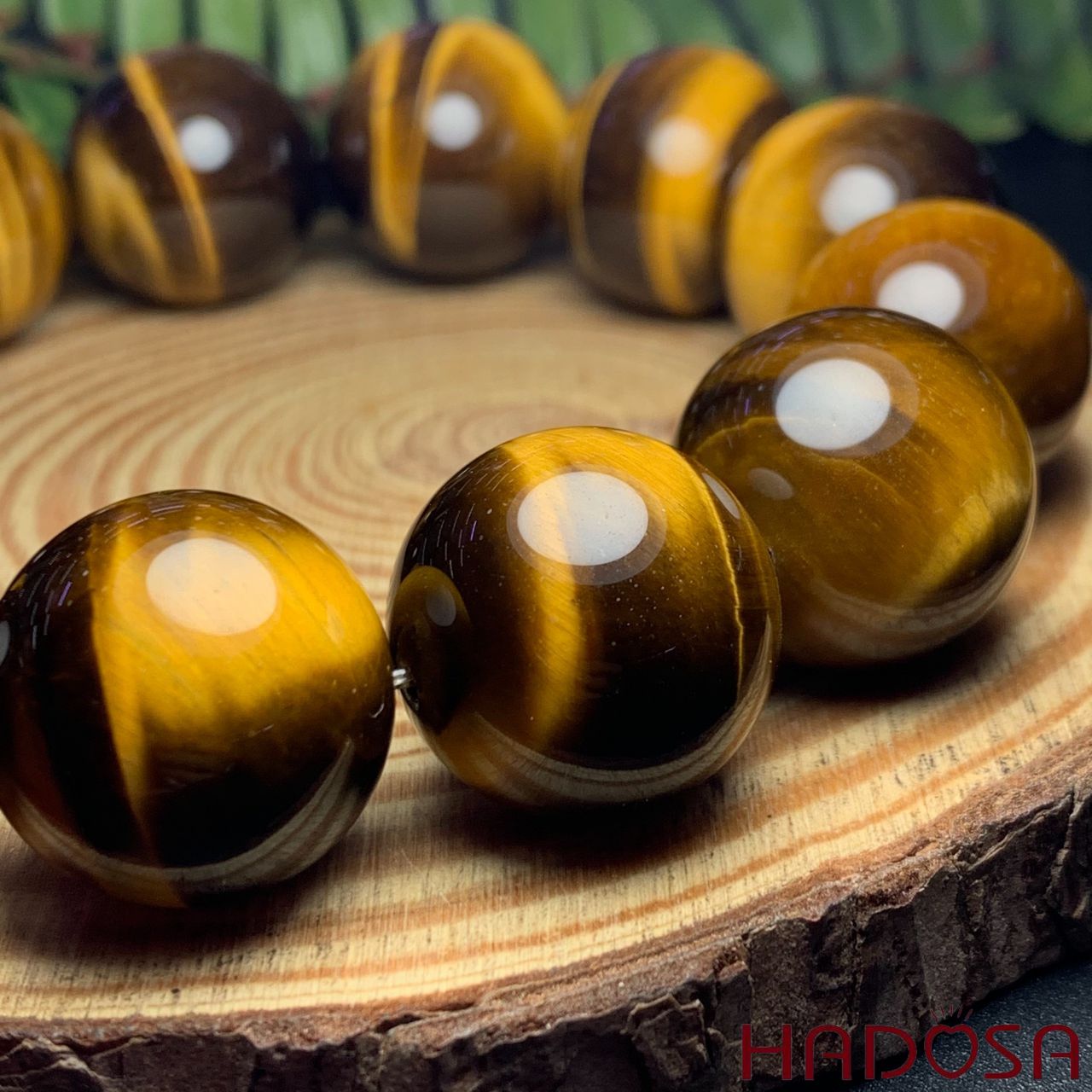 Chuỗi đá Mắt Hổ vàng nâu 18mm đặc biệt cao cấp chuẩn 6A