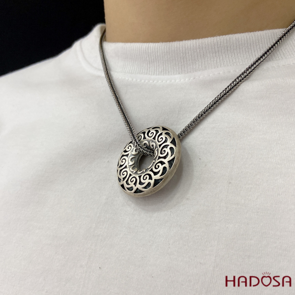 Mặt đồng điếu bạc  Thái đẹp 33*33mm