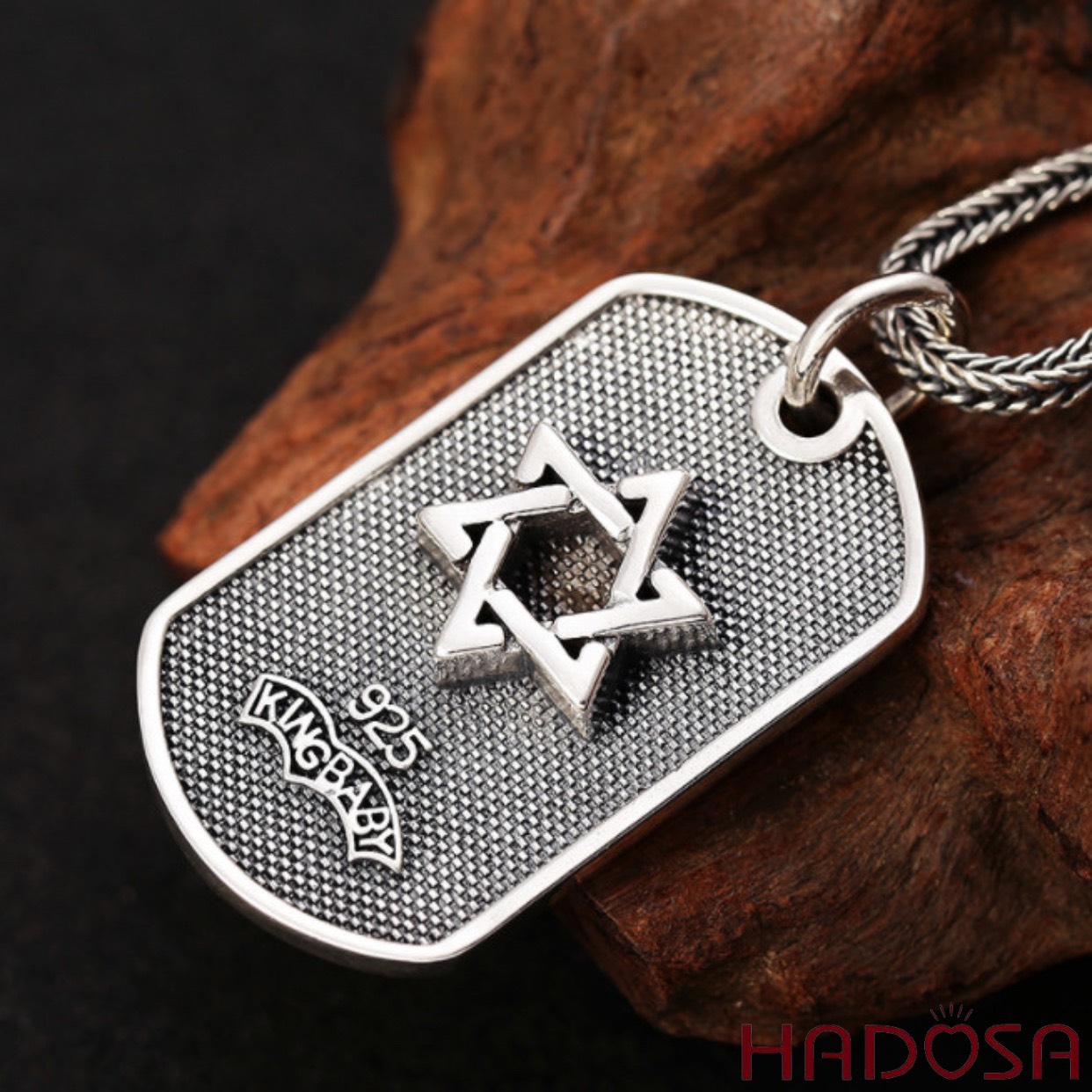 Mặt dây chuyền bạc nam 43x26mm