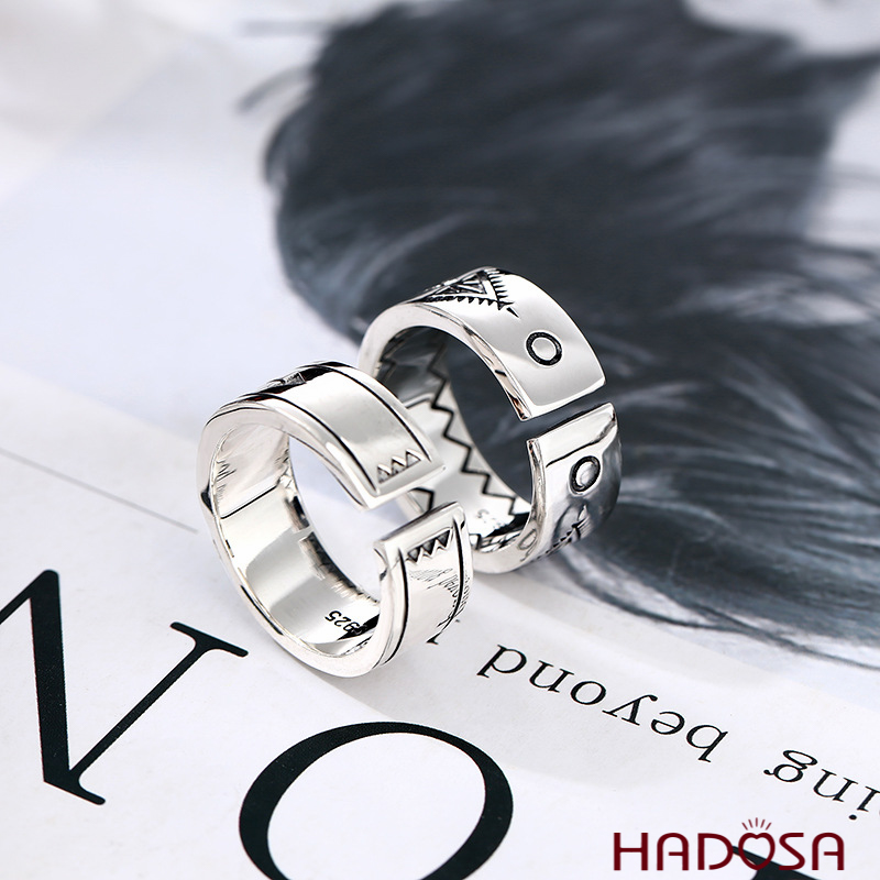 Nhẫn bạc nam Thái đá xanh