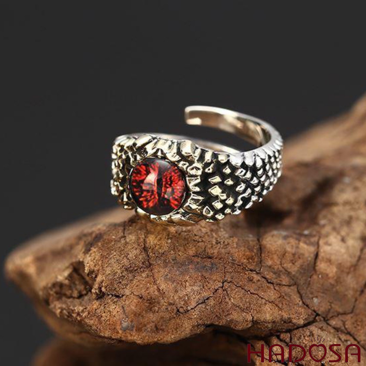 Nhẫn nam bạc Thái mắt Rồng