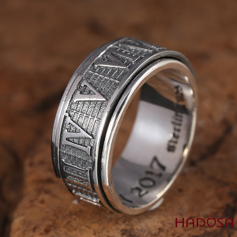 Nhẫn nam bạc Thái La Mã