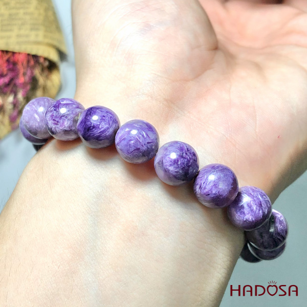 Vòng đá Mắt Rồng Charoite 10mm cao cấp chuẩn 5A